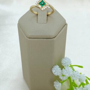 Anillo Zirconias Verde