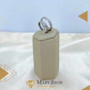 Anillo Compromiso Brillo Acero