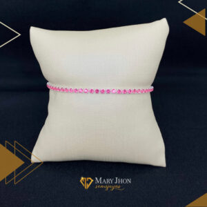 Pulsera Riviera Rubi en Plata
