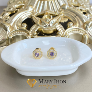 Aro Punto Microzirconias Purpura