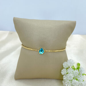 PULSERA GOTA AZUL CRISTAL