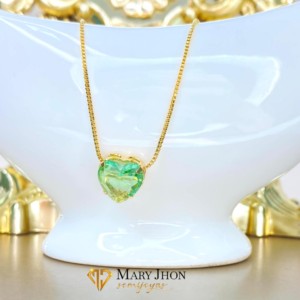 Cadena Corazón Aqua
