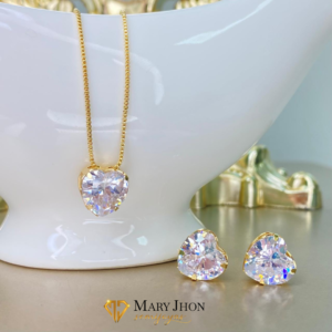 Conjunto Corazón Cristal