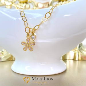 Pulsera Flor en Zirconias