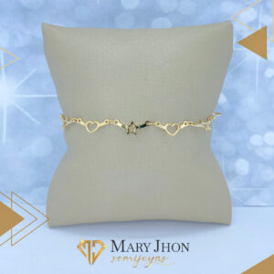 PULSERA CORAZON Y ESTRELLA