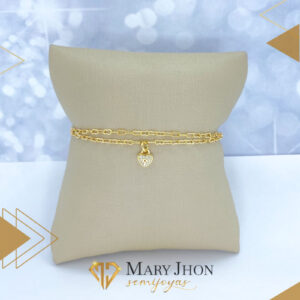 PULSERA DOBLE CORAZON