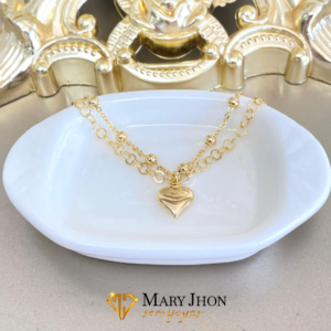 Pulsera Corazón Dorado