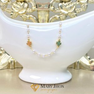 Pulsera Perlas Cruz