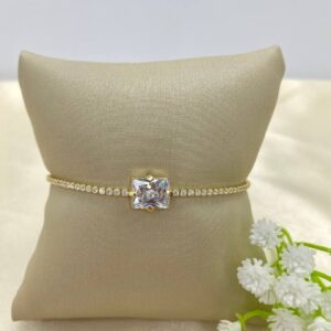 PULSERA  CON ZIRCONEA EN EL MEDIO