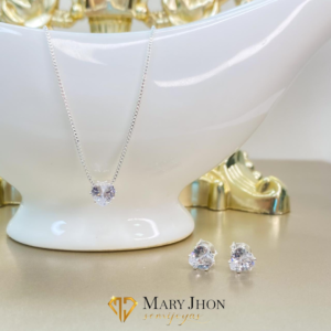 Conjunto Corazón Plata