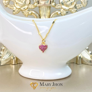 Cadena Corazon Rosa