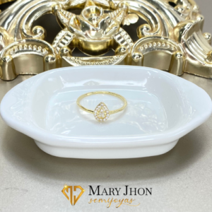 Anillo Gota Zirconias