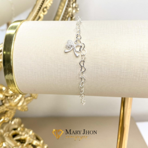 Pulsera Elos moño Plata