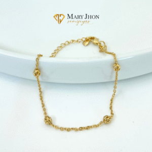 Pulsera Puntos Dorada