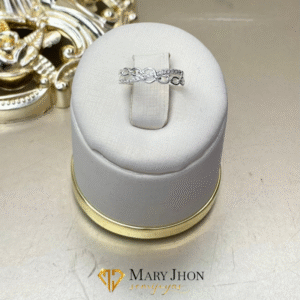Anillo Elos Cristales Plata