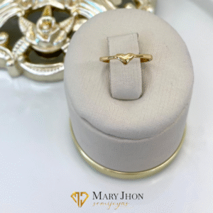 Anillo Corazon Liso Dorado