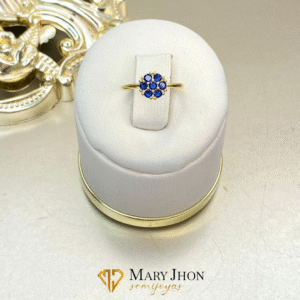 Anillo Flor Zafiro
