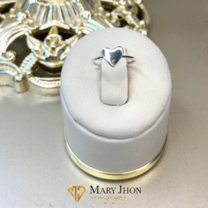 Anillo Corazon Liso Plata