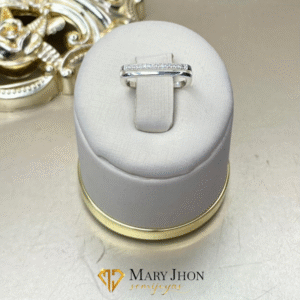 Anillo Doble Cuadrado Plata