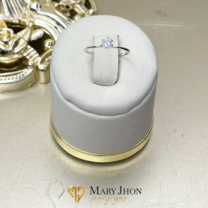 Anillo Solitario Liso Plata
