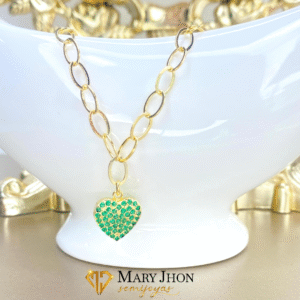 Pulsera Corazón Esmeralda