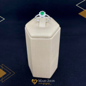 ANILLO PLATA P. FORMATURA VERDE
