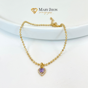 Pulsera Corazon Morado