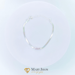 Pulsera Fita Morada Plata