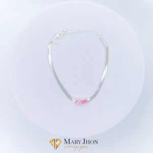 Pulsera Fita Rubi Plata