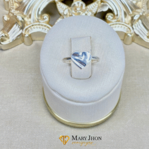 Anillo Corazón Liso OroBlanco