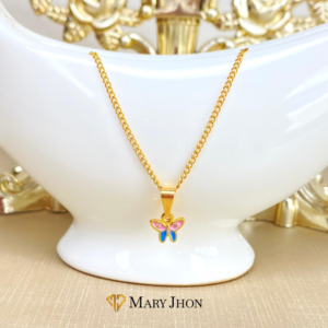 Cadena Infantil Mariposa En Colores
