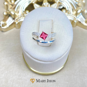 Anillo Doble Ajustable Rubi OroBlanco