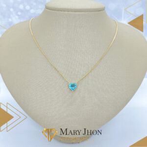 CADENA CORAZON AZUL