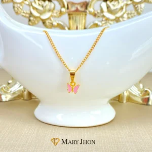 Cadena  Infantil Mariposa Rosa