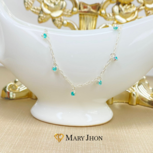 Pulsera Brillante Aqua OroBlanco