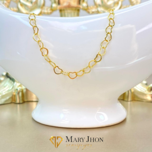 Pulsera Elos Corazones Dorados