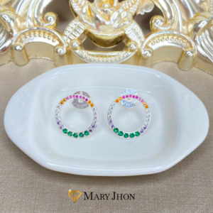 Aro Circular En Colores OroBlanco