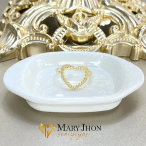 Anillo Corazón Tachonado