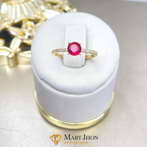 Anillo Solitario Rubí