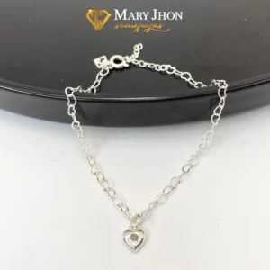 Pulsera Corazones Plata