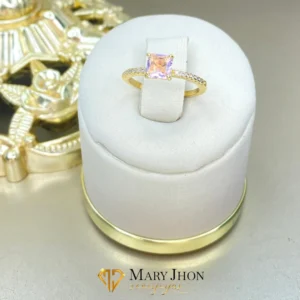 Anillo Cuadrado Rosa