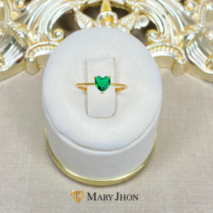 Anillo Corazón Esmeralda
