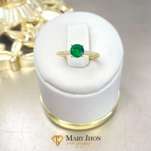 Anillo Solitario Verde