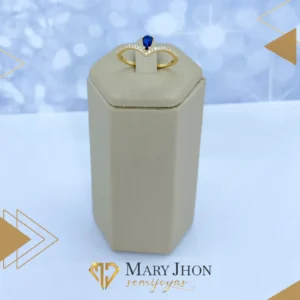 ANILLO CORONA ZIRCONIAS AZUL