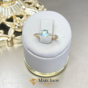 Anillo Solitario Celeste