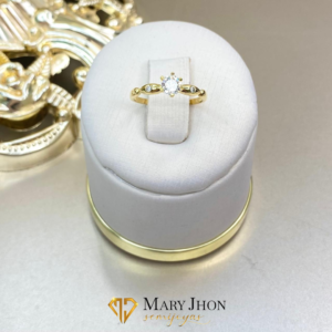Anillo Solitario Cristal