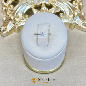 Anillo Solitario Redondo OroBlanco