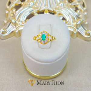 Anillo Flor Esmeralda
