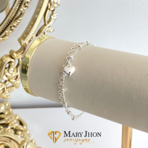 Pulsera Corazón Plata