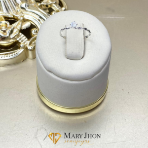 Anillo Solitario Ondulado Plata
